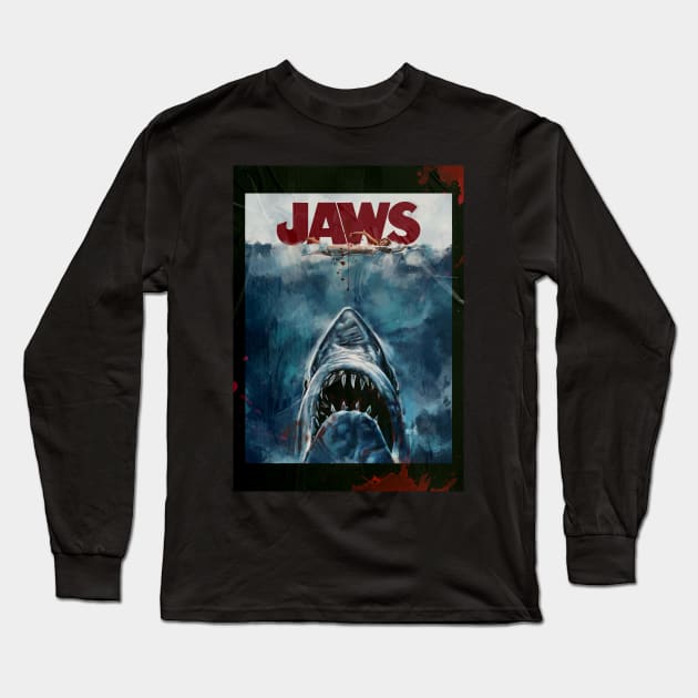 Jaws Long Sleeve T-Shirt by dmitryb1